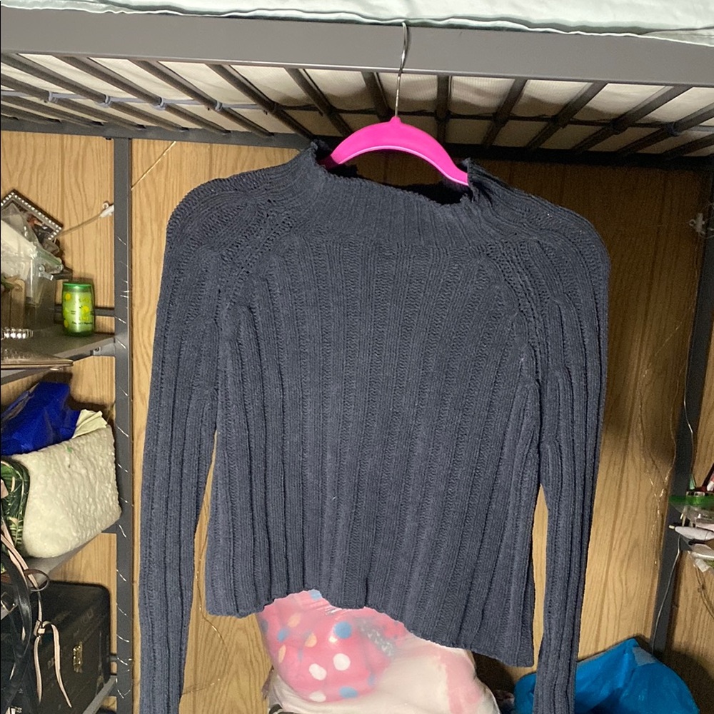American Eagle Outfitters Gray Cowl Neck Sweater